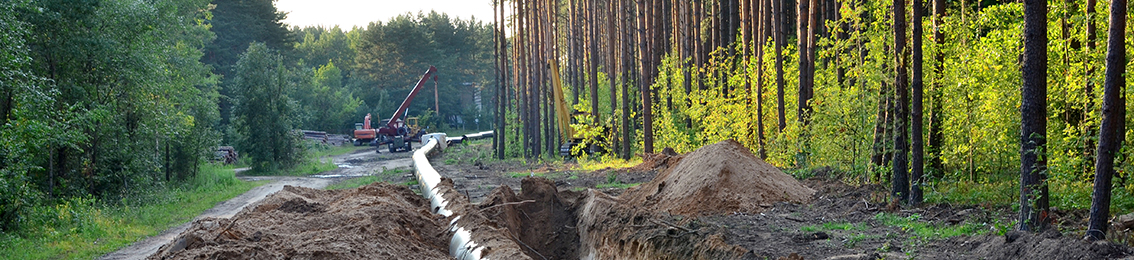 Construction working surveying site